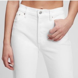 GAP Cheeky Straight High Rise Jeans in White